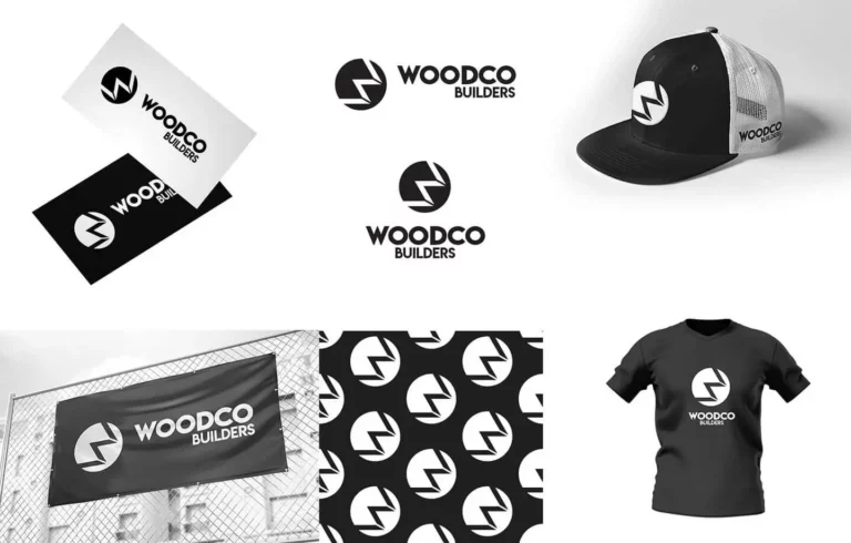 WoodCo Builders // Logo Design, Business Card Design & Merchandise Design