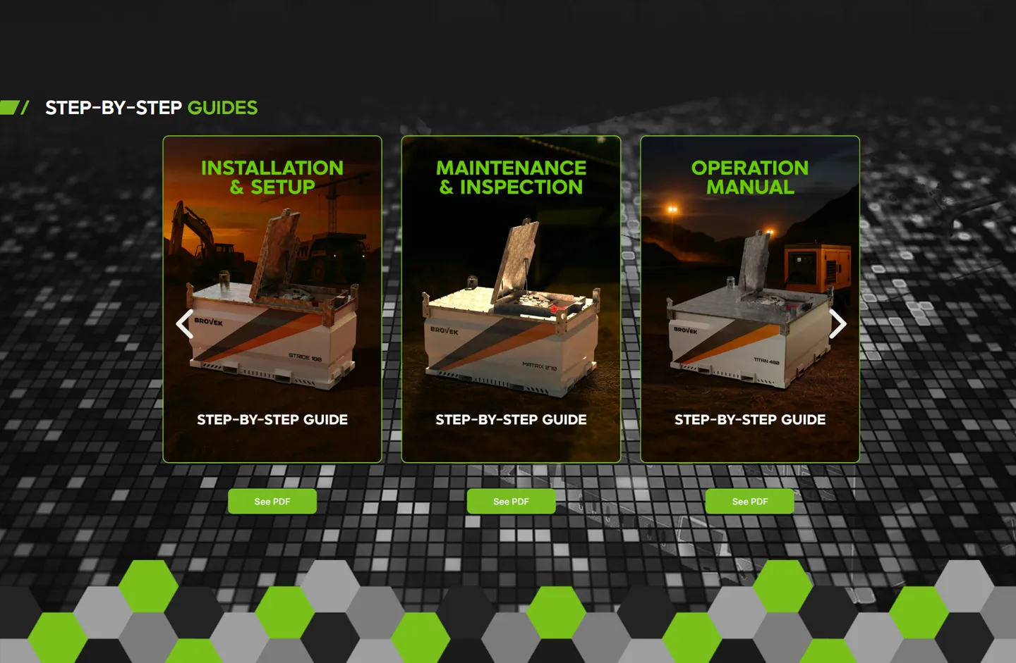 Brovek step-by-step product configuration options