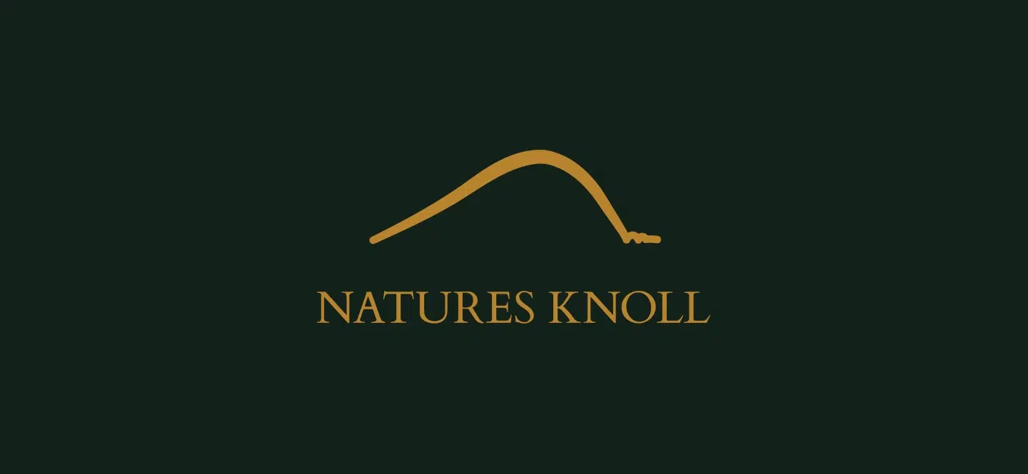 Natures Knoll golf course logo in dark green
