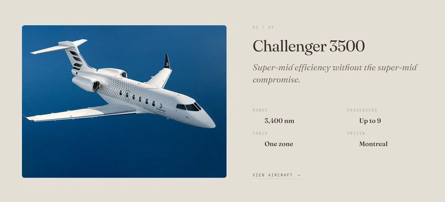Avion Challenger 3500 private jet